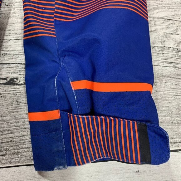 DC Shoes Co 10K Blue Orange Stripe Hooded Winter Snowboard Ski Jacket - Picture 11 of 13